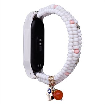 För Xiaomi Mi Band 5 / Band 6 Beaded Wrap Armband Band Ersätter klockarmband Holiday Style