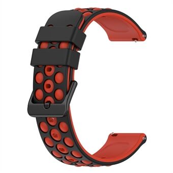 För Garmin Forerunner 255 / 745 Universal 22 mm tvåfärgad mjuk silikon klockband Big Hole Design klockarmband