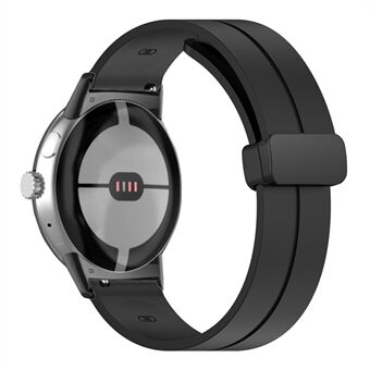 För Google Pixel Watch Silikon Sportband Magnetiskt vikbart spänne Byte av klockarmband