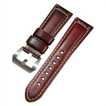 Retro Watch Band 22mm Top Grain Cowhide Armbandsur i äkta läder