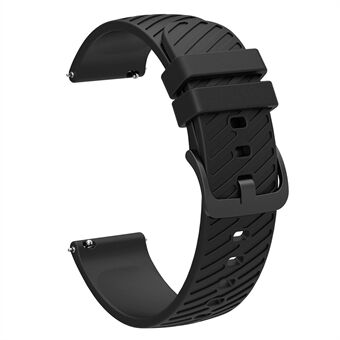 För Samsung Galaxy Watch3 41mm / Watch Active2 44mm / Galaxy Watch 42mm / Gear Sport Silikonband 20mm Watch Armband