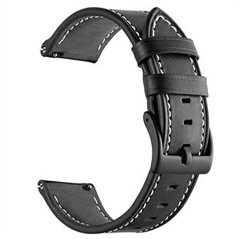 För Garmin Forerunner 265 / 255 22 mm sömmar klockarmband i äkta koläder klockband