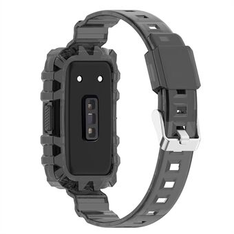 För Huawei Band 8 / Band 6 / Honor Band 7 / Band 6 / Band 6 Pro Clear TPU Armband Integrerad rem med klockfodral