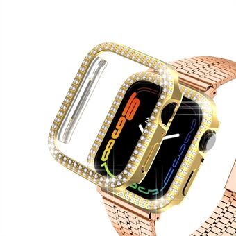 Rhinestone Dekoration Hård PC galvanisering Watch Case Ramskydd för Apple Watch Series 7 45mm