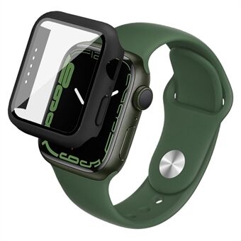 IMAK välskyddat hårt PC-fodral med HD Sensitive Touch härdat glasfilm för Apple Watch Series 7 45 mm