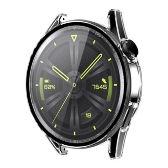 ENKAY för Huawei Watch GT 3 42 mm Anti-fall Anti- Scratch 9H Skärmskydd i härdat glas Matt Gummi Hård PC Watch Fodral