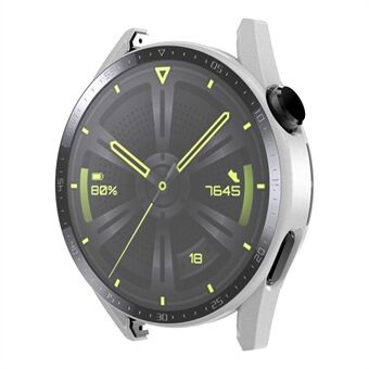 ENKAY för Huawei Watch GT 3 46 mm Matte Gummerized Hard PC Watch Fodral med Skala + 9H skärmskydd i härdat glas