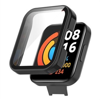 För Xiaomi Watch 2 Lite Anti-dropp hårt PC-skyddsfodral med inbyggt skärmskydd i härdat glas