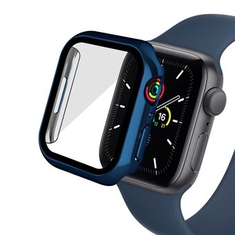 PC Watch-fodral för Apple Watch Series 7 45 mm, välskyddad galvanisering klockfodral med skärmskydd i härdat glas