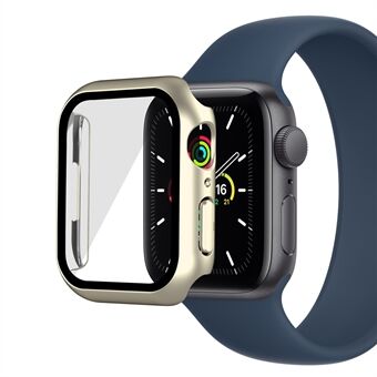 Matt PC Watch-fodral för Apple Watch Series 7 41 mm, galvaniserat klockskydd med skärmskydd i härdat glas