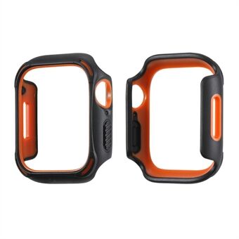 För Apple Watch Series 7 45 mm Dual Color PC + TPU Watch Case Cover Fodralbeständigt skyddande skal