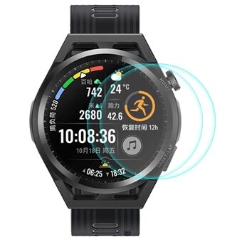 ENKAY 2st/pack 0,2 mm HD Transparent 9H Hårdhet 2,15D Arc Edge Scratch härdat glasfilm för Huawei Watch GT Runner 46 mm