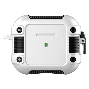 För Apple AirPods Pro 2 Lock Spänne hörlursfodral Fallsäker PC + TPU hörlurar Skyddsfodral med karbinhake