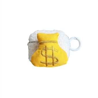 För Apple AirPods 3 Bluetooth-hörlurar Cute Money Bag Fluff + TPU Shell Skyddsfodral med krok