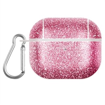 Glitter TPU+PU-fodral för Apple AirPods 3 Bluetooth Headset Laddningsfodral Skyddsfodral