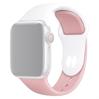 Contrast Color Soft Silicon Smart Watch Band for Apple Watch Series 5 4 40mm, Series 3/2/1 38mm
