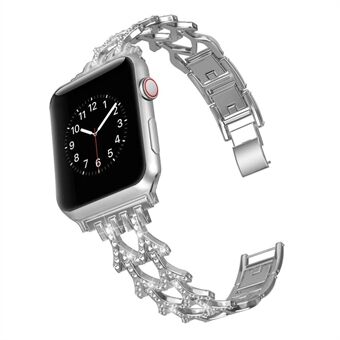 Diamond Premium rostfritt Steel klockarmband för Apple Watch Series 6 / SE / 5/4 44mm / Series 3 2 1 Watch 42mm