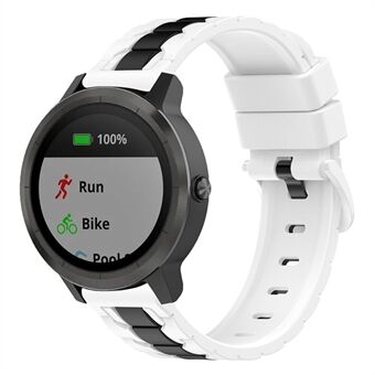 For Garmin Vivoactive 3 / Venu2 Plus  /  Samsung Galaxy Watch4 40mm / 44mm Chain Shape Design Silicone Wrist Band 20mm Adjustable Watch Strap