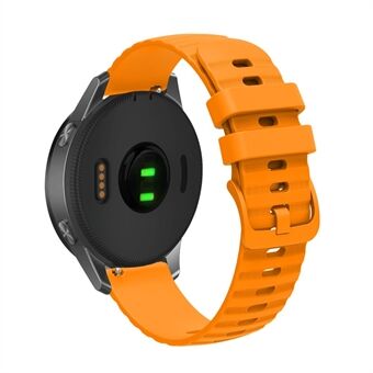 För Samsung Galaxy Watch3 45mm R840 / Galaxy Watch 46mm / Garmin Forerunner 255 Silikonarmband 22mm Wave Grain Dots Ersättningsurremmar