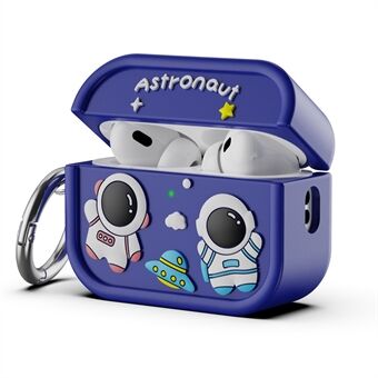 För AirPods Pro 2-fodral Söt Astronaut Design Silikon Hörlursfodral med Karbinhake