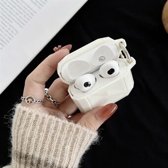 Earphone Charging Box TPU Protective Case Anti-drop Cover with Keyring for Apple AirPods 3