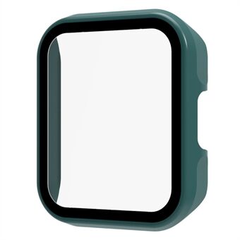 För Haylou LS02 Full Protection Smart Watch PC-skyddsfodral med skärmskydd i härdat glas