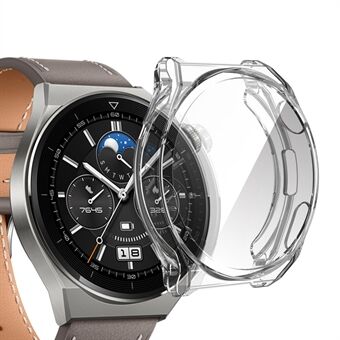 ENKAY för Huawei Watch GT 3 Pro 43 mm lättvikts TPU skyddande klockfodral med 9H skärmskydd i härdat glas