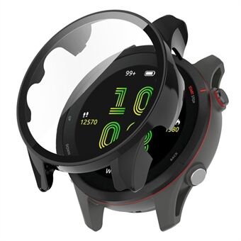 För Garmin Forerunner 255 Anti- Scratch Anti-fall hårt PC-klockafodral Skyddsfodral med skärmskydd i härdat glas