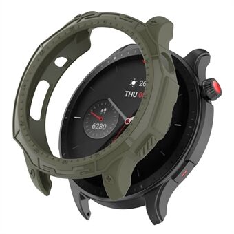 För Huami Amazfit GTR 4 46 mm Robust skyddsväska Mjuk TPU Halvskyddande stötfångare Ramkåpa med urtavla