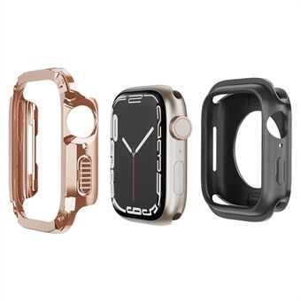 För Apple Watch Series 6 5 4 SE SE (2022) 44mm / 8 7 45mm Watch Case TPU+PC Anti-drop Cover