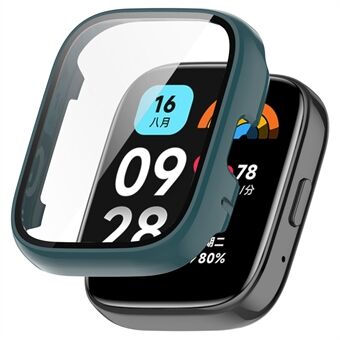 För Xiaomi Redmi Watch 3 Lite Overall PC-fodral med härdat glasfilm Ultratunt Watch Guard Cover