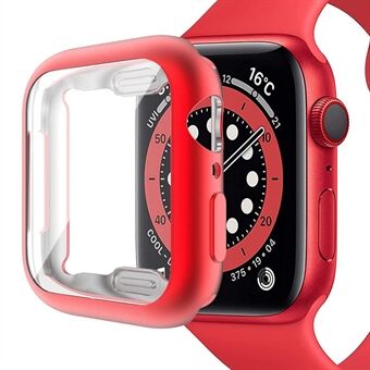 Helkroppsskyddande mjuk TPU elektropläterad stötfångare Klart skydd med skärmskydd för Apple Watch Series 7 41mm