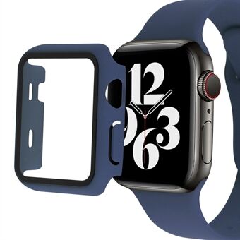 För Apple Watch Series 8 45 mm all-inclusive klockfodral Hårt PC-skal med integrerat skydd av härdat glasfilm