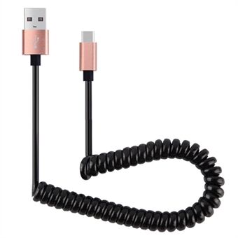 90 cm USB 2.0 till Type C Laddningsdataöverföring spiralkabel för Samsung Galaxy C9 Pro/ Huawei Mate 9