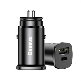 BASEUS PPS BS-C15C Smart Bil Laddare Type-C PD + USB Snabbladdning Biladapter - Svart