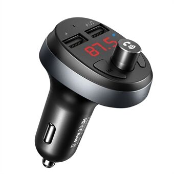 MCDODO CC-6880 Bluetooth FM Transmittermobil laddare Trådlös Bluetooth FM Radioadapter Musikspelare - Svart