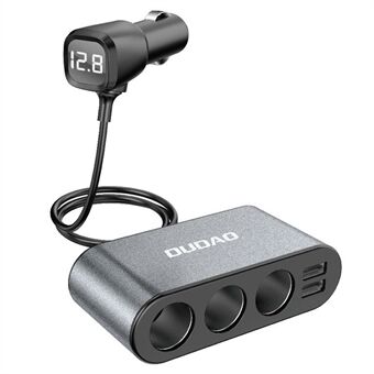 DUDAO R1Pro 80W Bil Laddare 2 USB-Portar + 3 Cigarettändaruttag Adapter