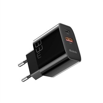 MCDODO CH-0921 MDD PD33W USB-A + Type-C Dual Output Snabbladdare Mobiltelefonladdare - EU-kontakt