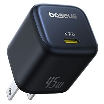 BASEUS PicoGo GaN Snabbladdare Type-C Port 45W Strömadapter, US-kontakt