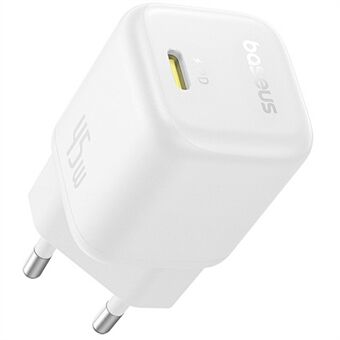 BASEUS Picogo GaN Snabbladdare Type-C Port PD 45W Strömadapter, EU-kontakt