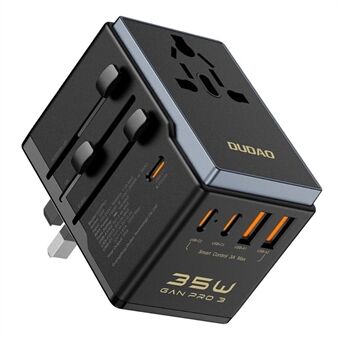 DUDAO A35Pro A35Pro Global Travel Charger 35W GaN Snabbladdningsadapter med 2 USB + 3 Type-C-portar