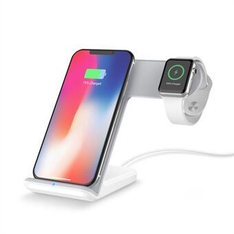 F11 2-i-1 Mobiltelefon Smart Watch Trådlöst Stand Qi Trådlös snabbladdare för iPhone Samsung Apple Watch