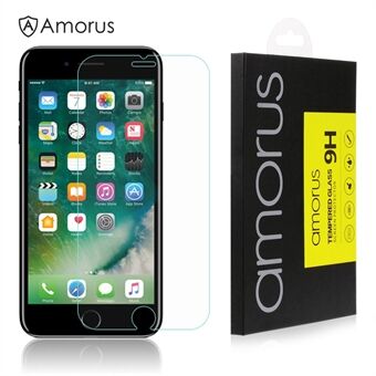 AMORUS för iPhone 8 Plus/ 7 Plus Skärmskydd i härdat glas 2.5D Arc Edge