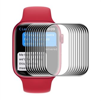 ENKAY 10st/set HD Clear 3D Curved Soft PC Edge + PMMA Full täckning Skärmskyddsfilm i härdat glas för Apple Watch Series 7 45mm