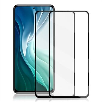 AMORUS 2st/set Nötningsbeständigt hellim Sekundärt härdande silketryck Ultraklart skärmskydd i härdat glas för Xiaomi Mi 11i / Poco F3 / Redmi K40 / Redmi K40 Pro/ Redmi K40 Pro +