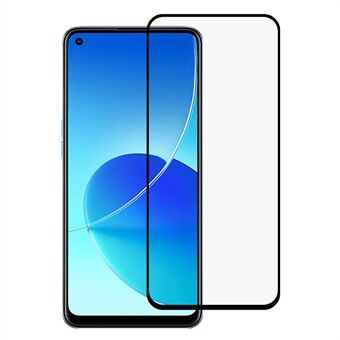 Ultra Slim HD Fulltäckande Silke Printing Anti-Explosion Full Lime Skärmskydd i härdat glas för OPPO Reno6 Z