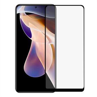 Ultra Clear Fulltäckande Full Lim 0,2 mm Black Edge Skärmskydd i härdat glas för Xiaomi Redmi Note 11 5G / Poco M4 Pro 5G