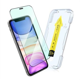 ENKAY för iPhone 11 Pro Max / XS Max s Silke Printing Bubble-free Protector Hellim Ögonskydd Anti-blue-ray härdat glas helskärmsfilm med enkelt installationsverktyg