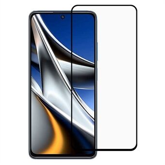 För Xiaomi Poco X4 Pro 5G HD Clear Silk Printing Full Screen Täckning Helt lim Anti Scratch