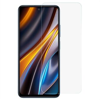 För Xiaomi Poco F4 5G / Redmi K40S 5G 2.5D Arc Edge Ultra Clear Anti-fingeravtryck härdat glasfilm Högt aluminium-kiselglas skärmskydd